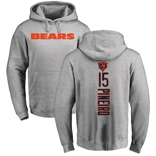 Chicago Bears Men Ash Eddy Pineiro Backer NFL Football 15 Pullover Hoodie Sweatshirts